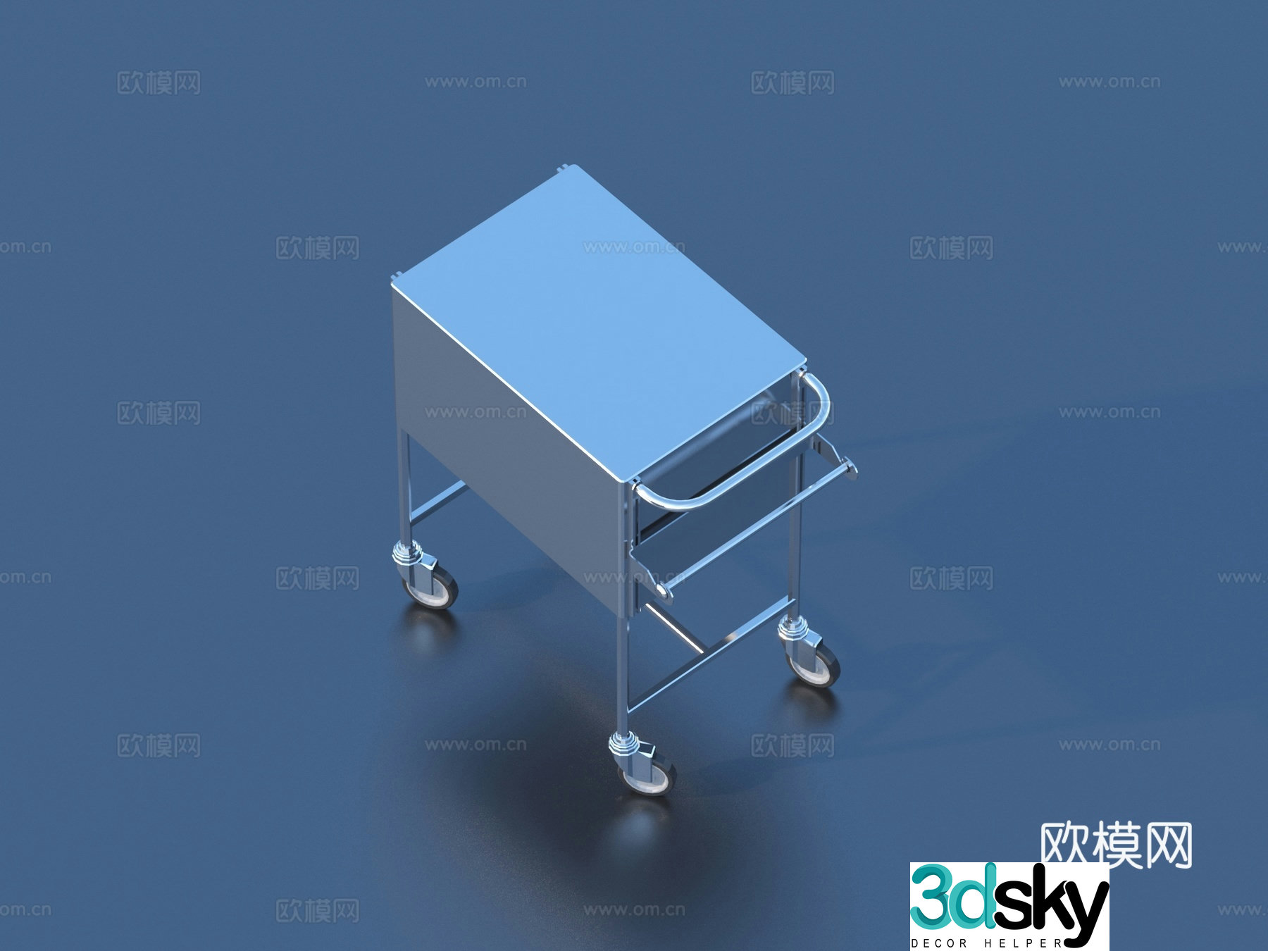 Movable workbench medical equipment 3d model