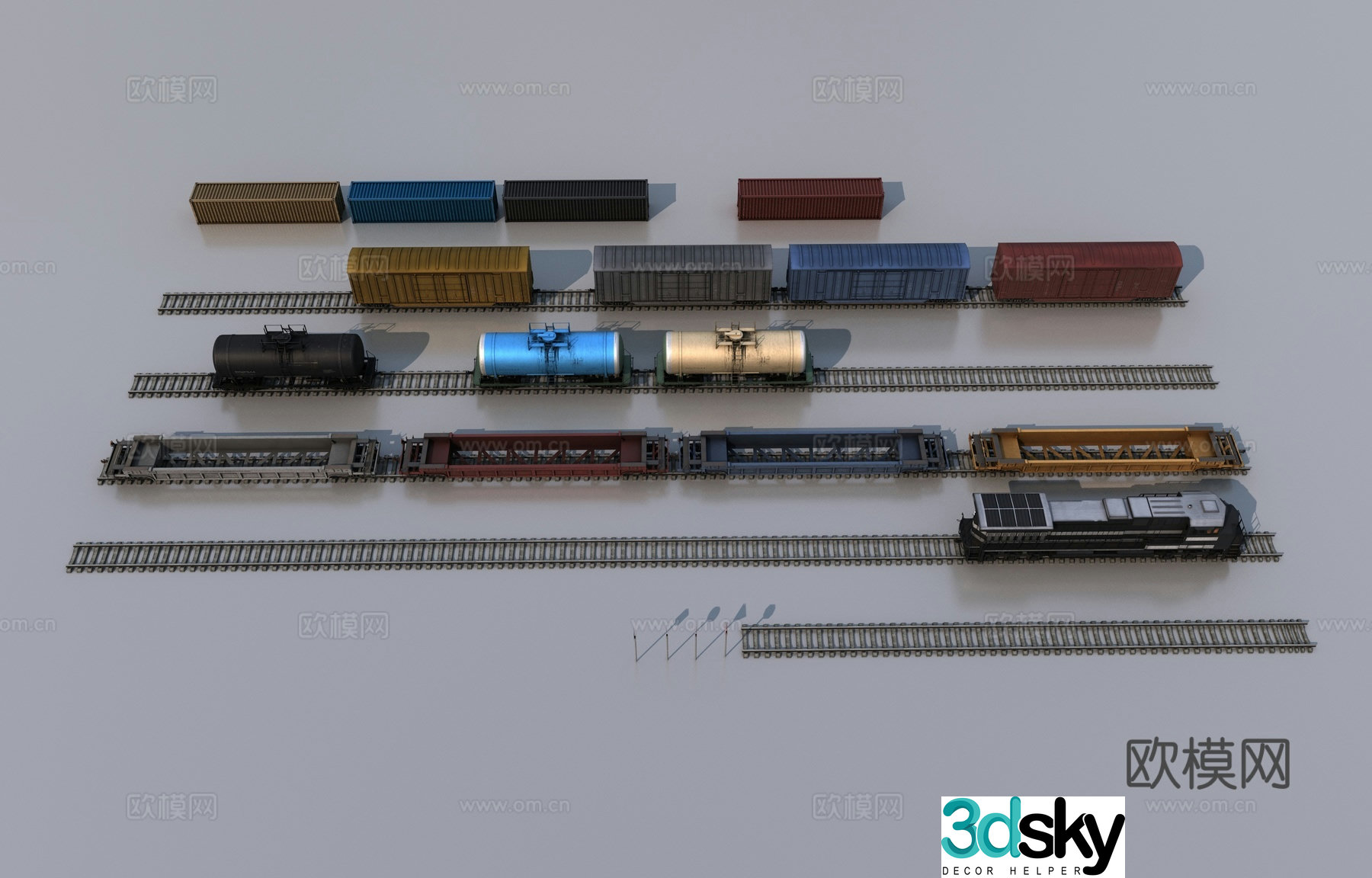 freight train 3d model