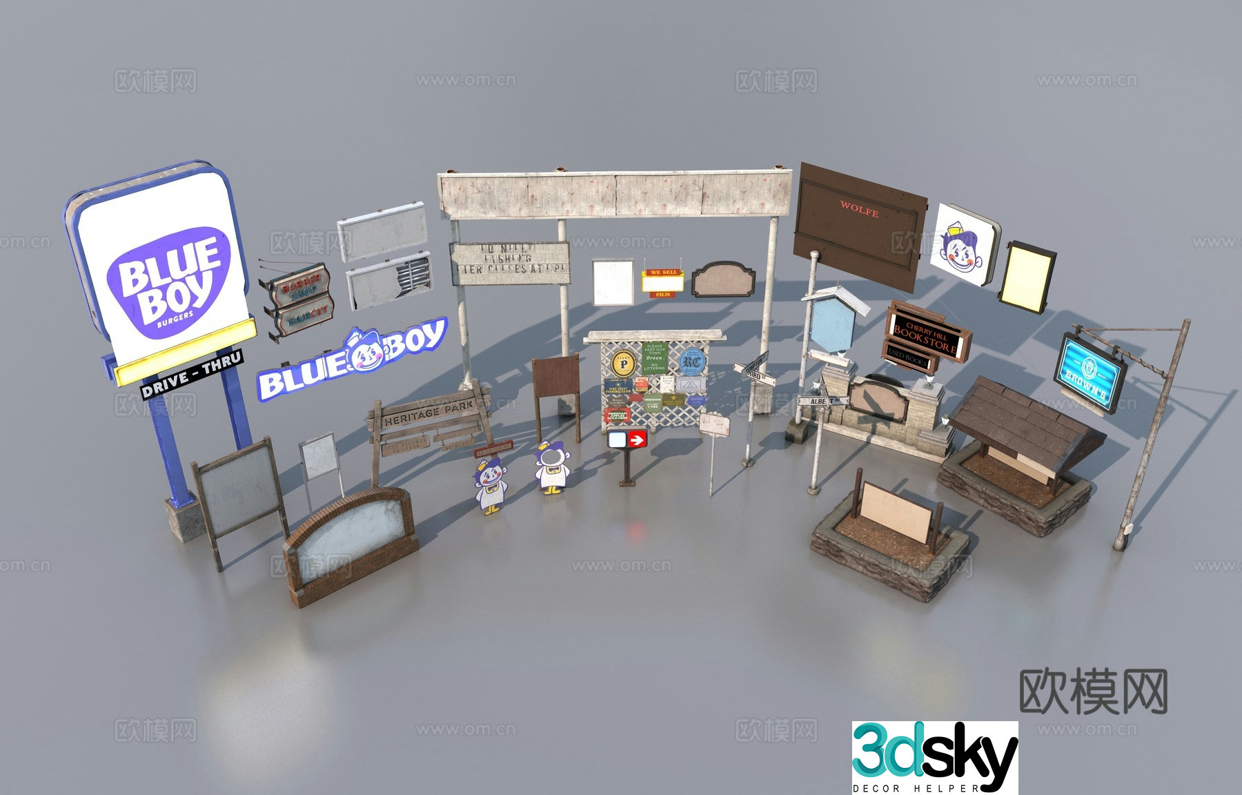 Logo signage 3d model