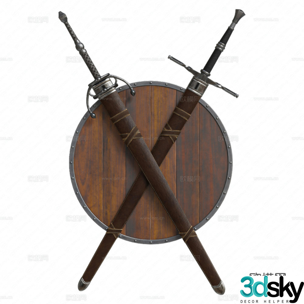 Shield sword 3d model