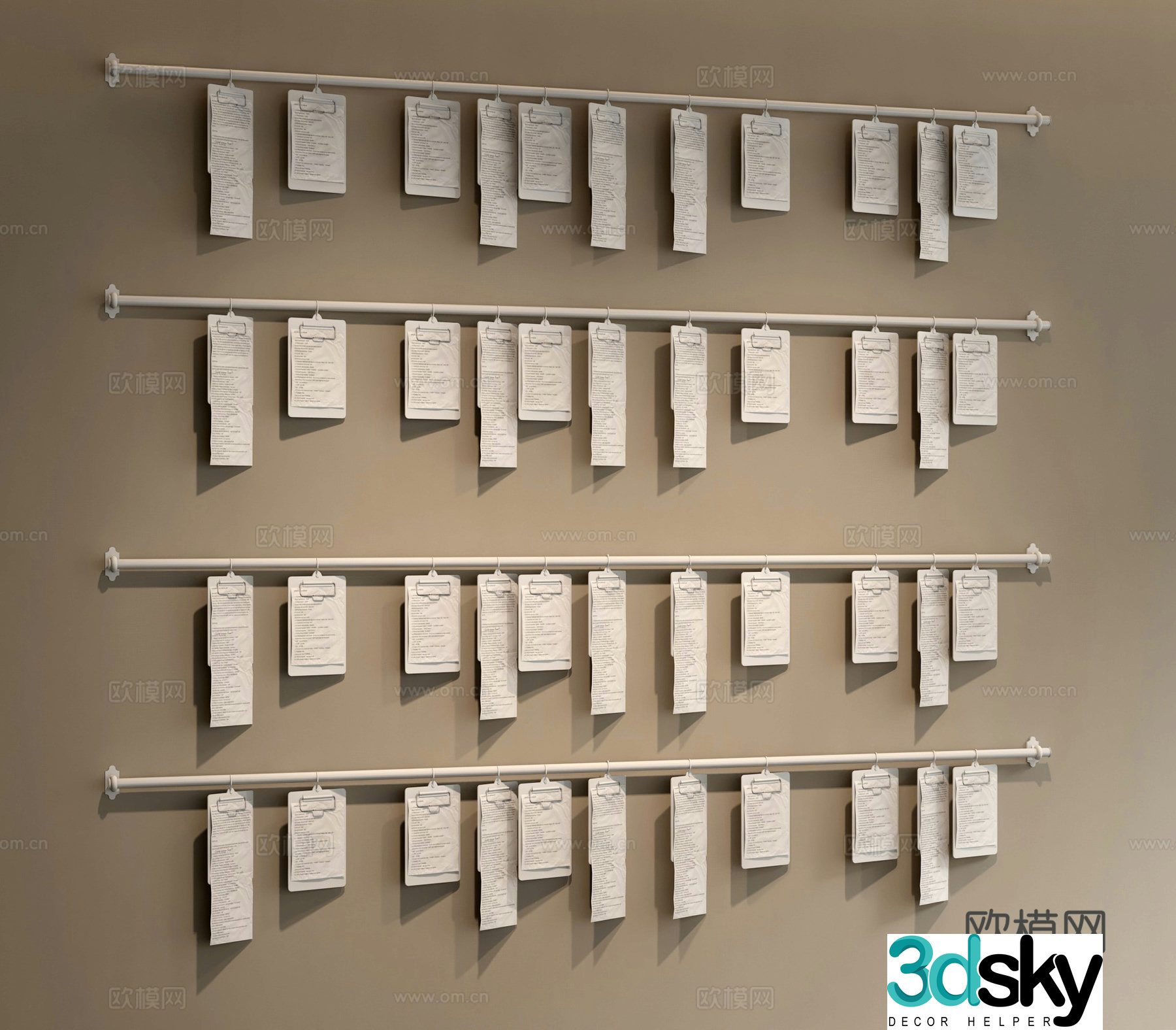 Signature menu nameplate 3d model