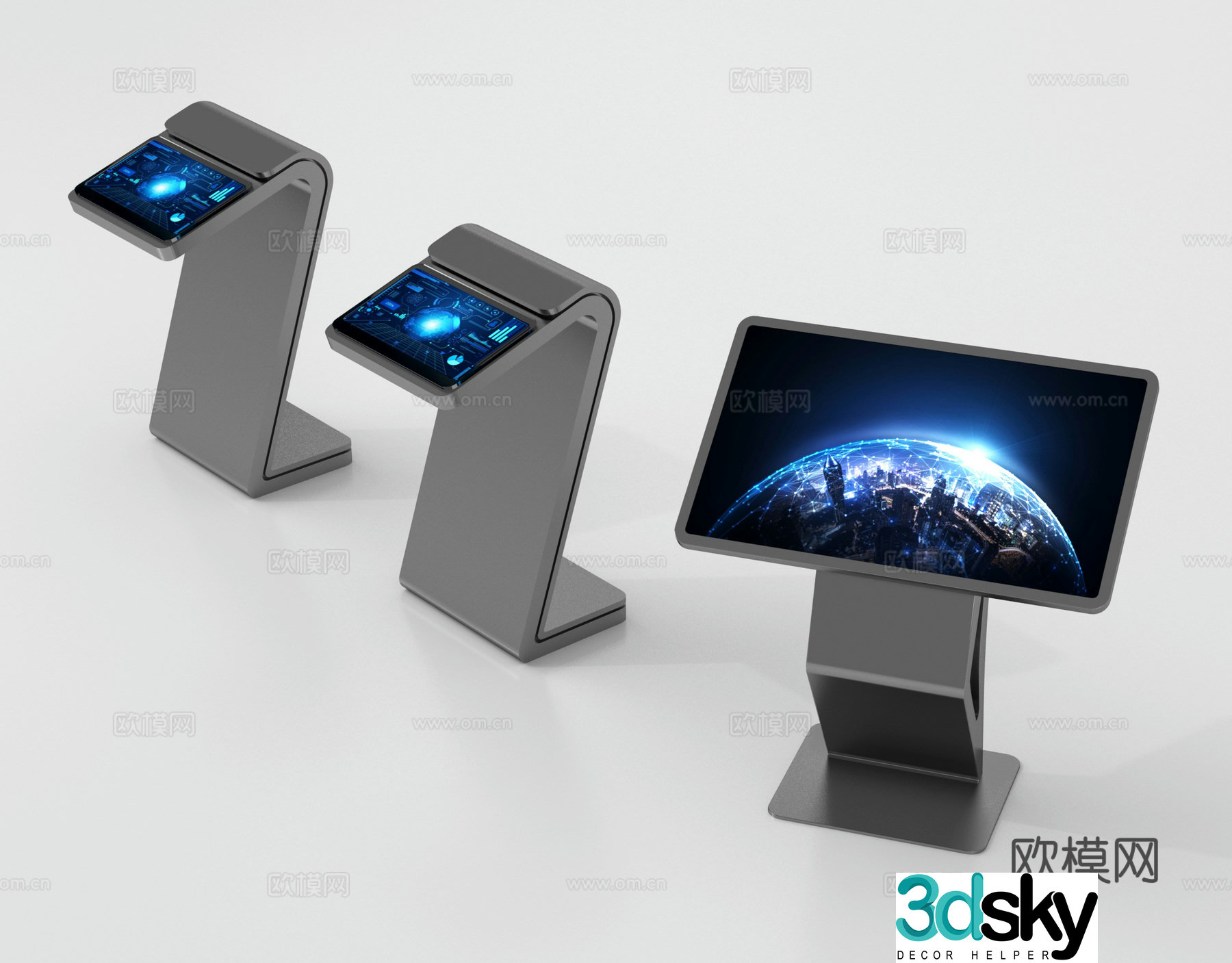 Modern self-service terminal inquiry machine 3D model