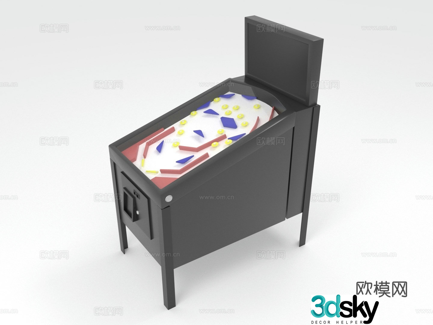 pinball machine game machine entertainment equipment pinball machine 3d model