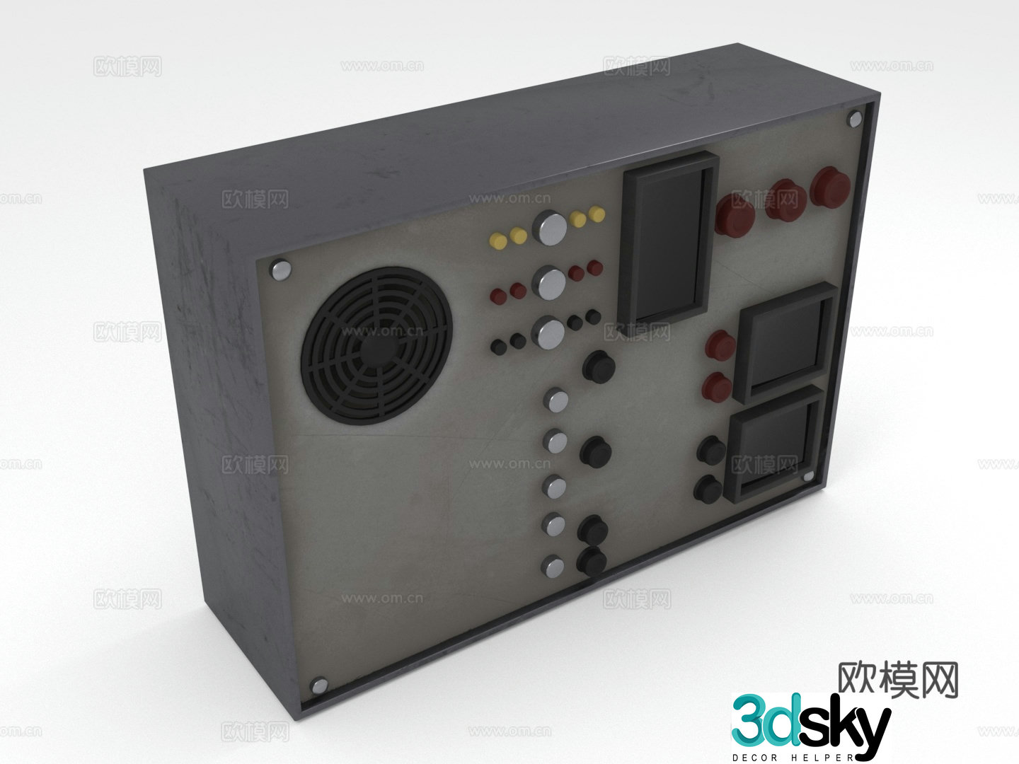 Control panel equipment console 3d model
