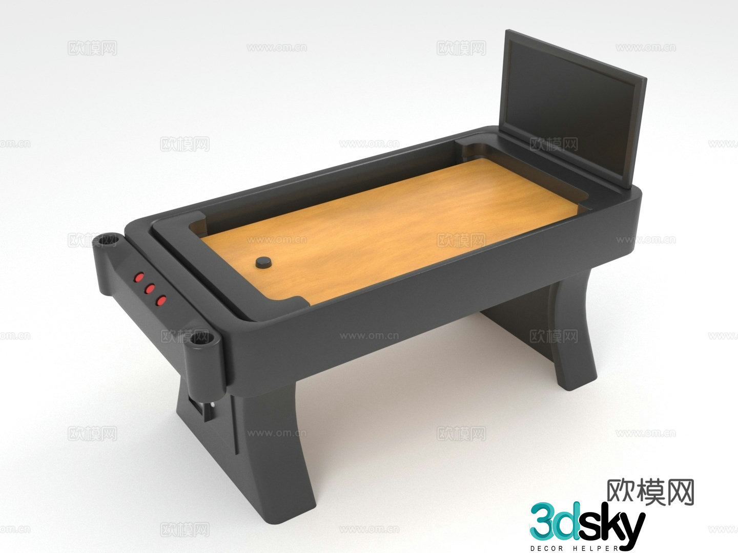 table hockey table game entertainment equipment 3d model