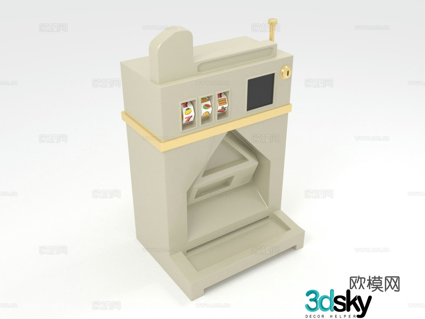 slot machine gambling machine game machine entertainment machine 3d model
