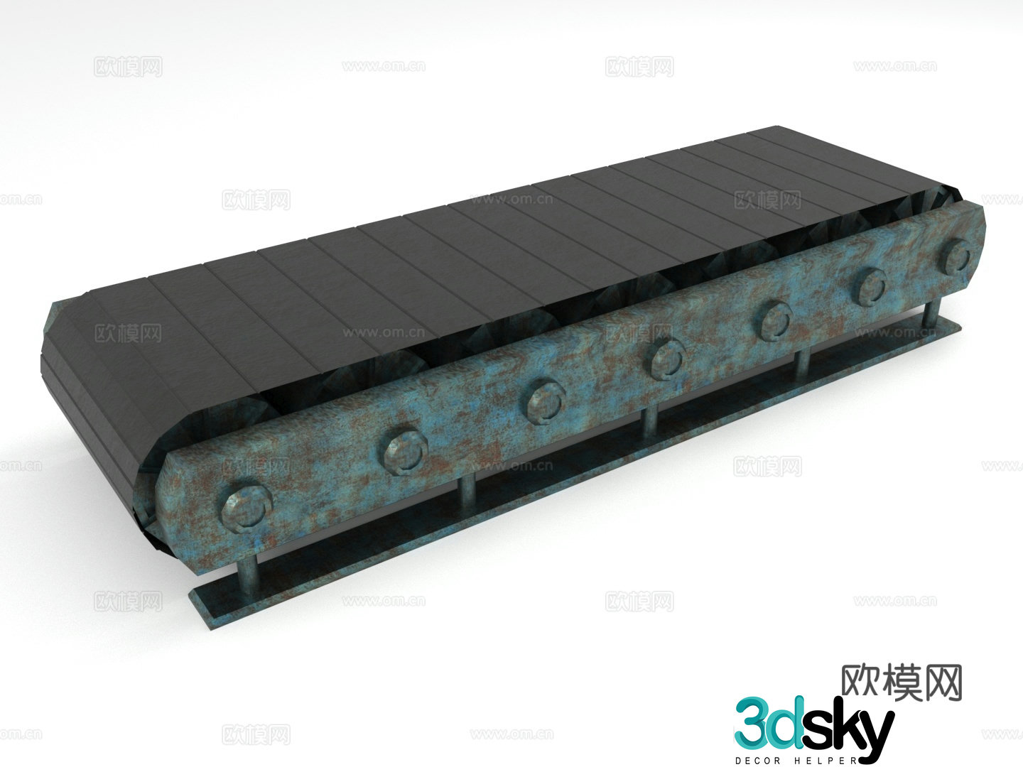 conveyor belt conveyor industrial equipment mechanical device transport system 3d model