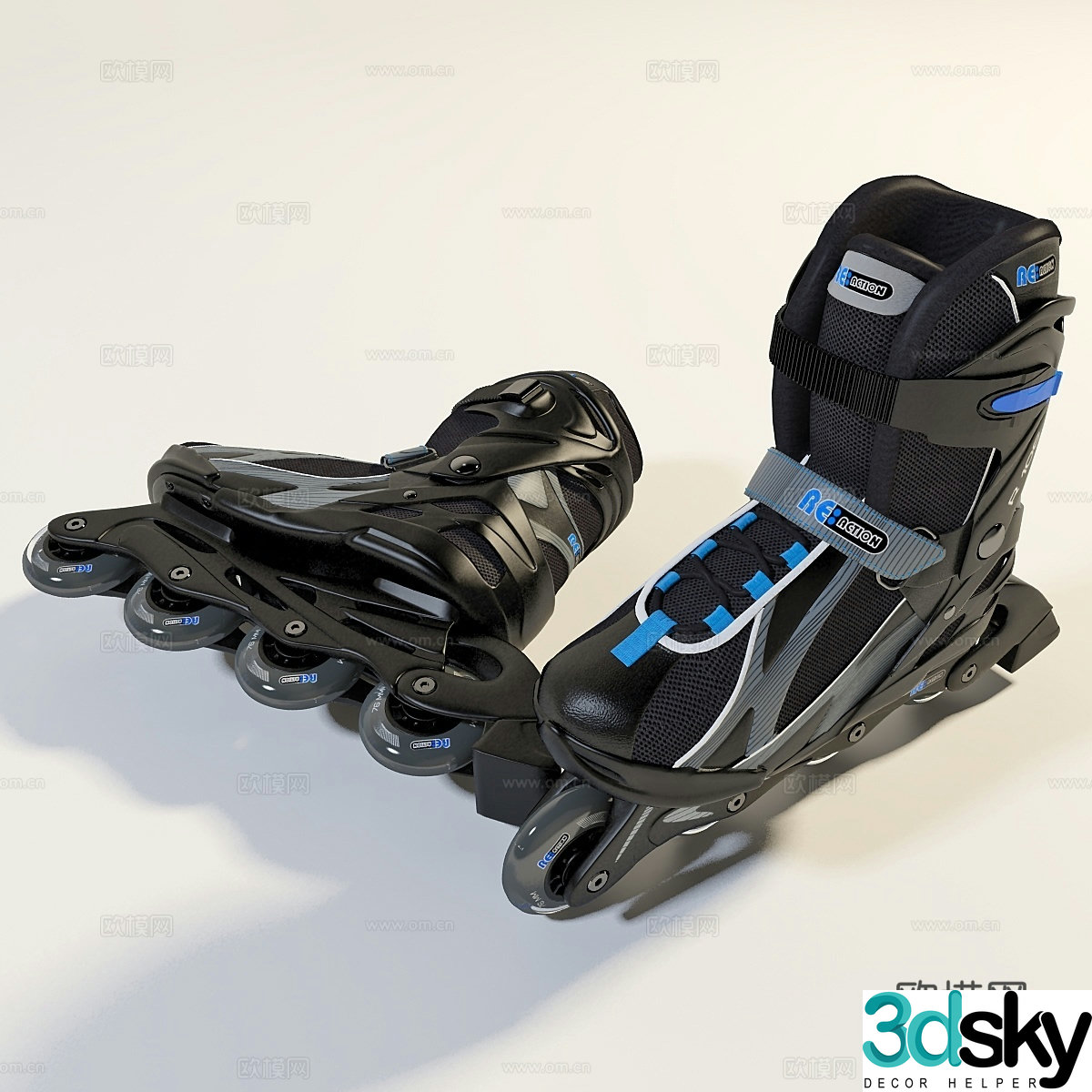 skating skates 3d model