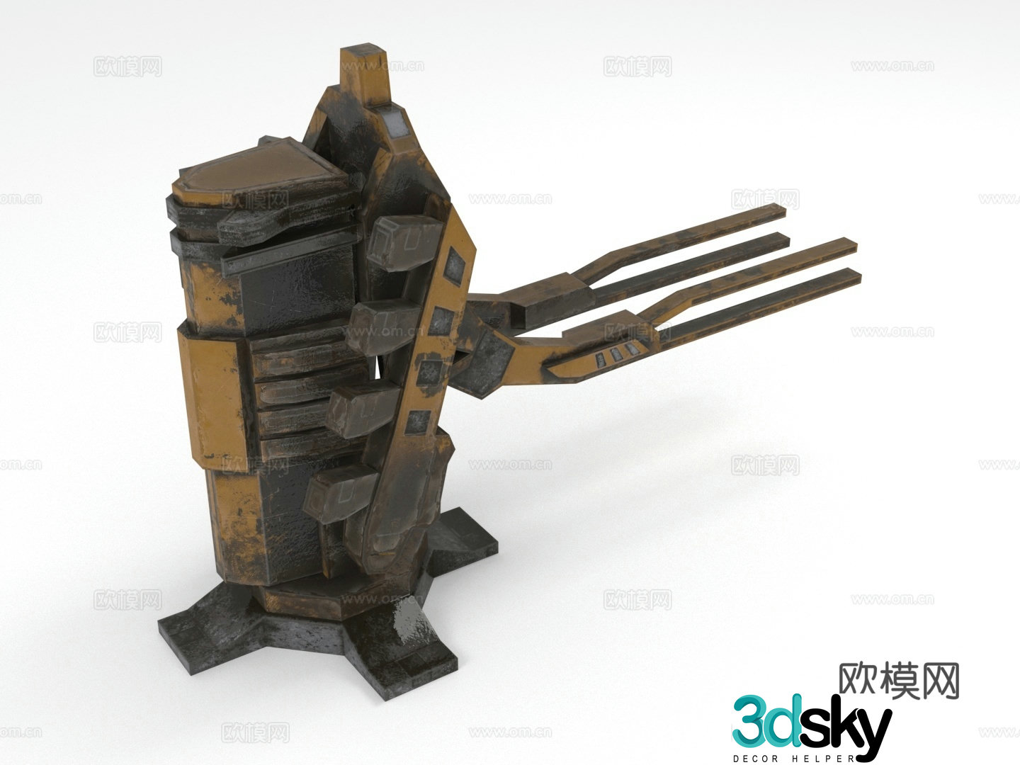 Mechanical device industrial equipment metal structure 3d model