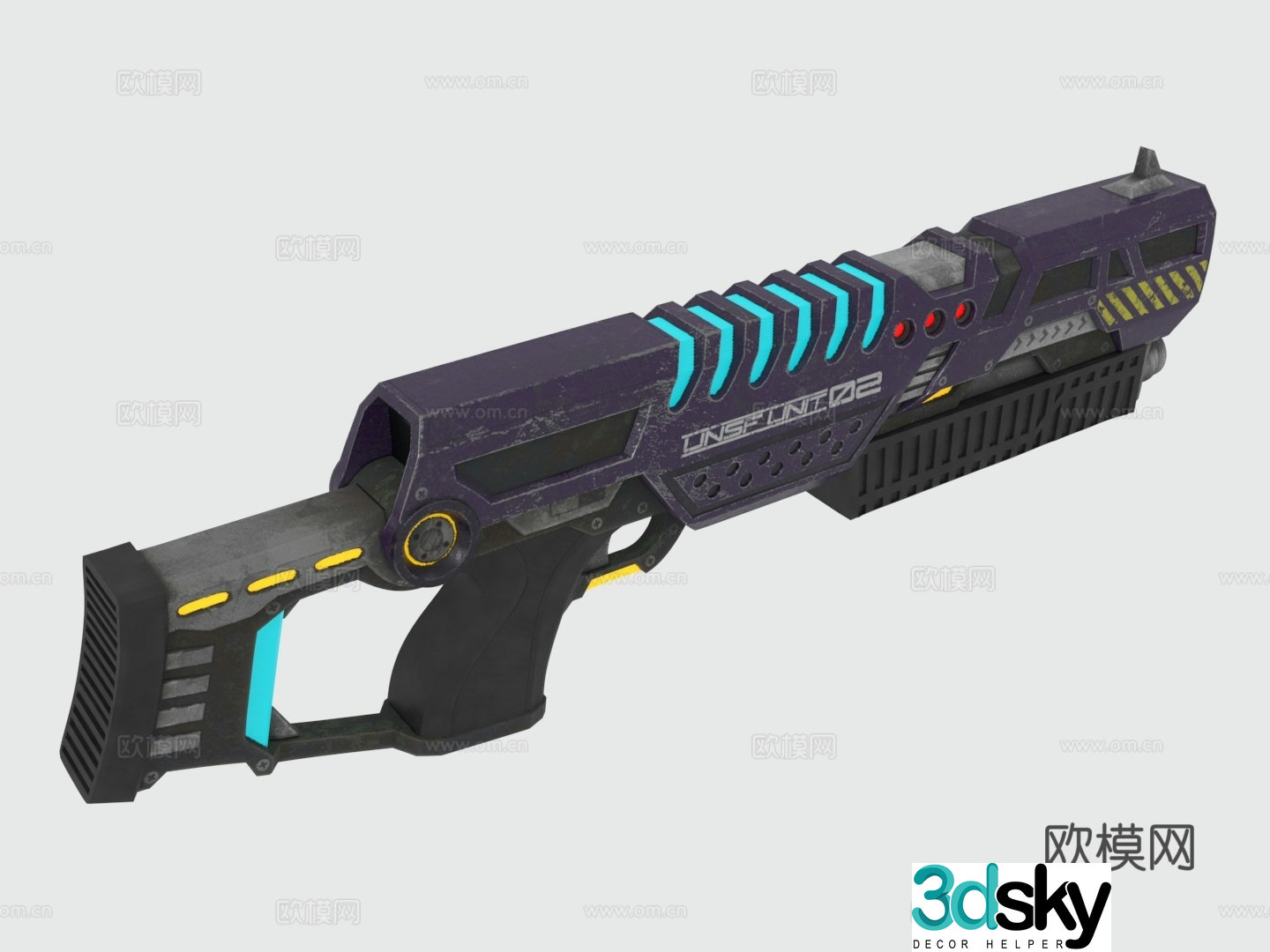 Sci-fi firearms energy weapons tactical equipment 3d model