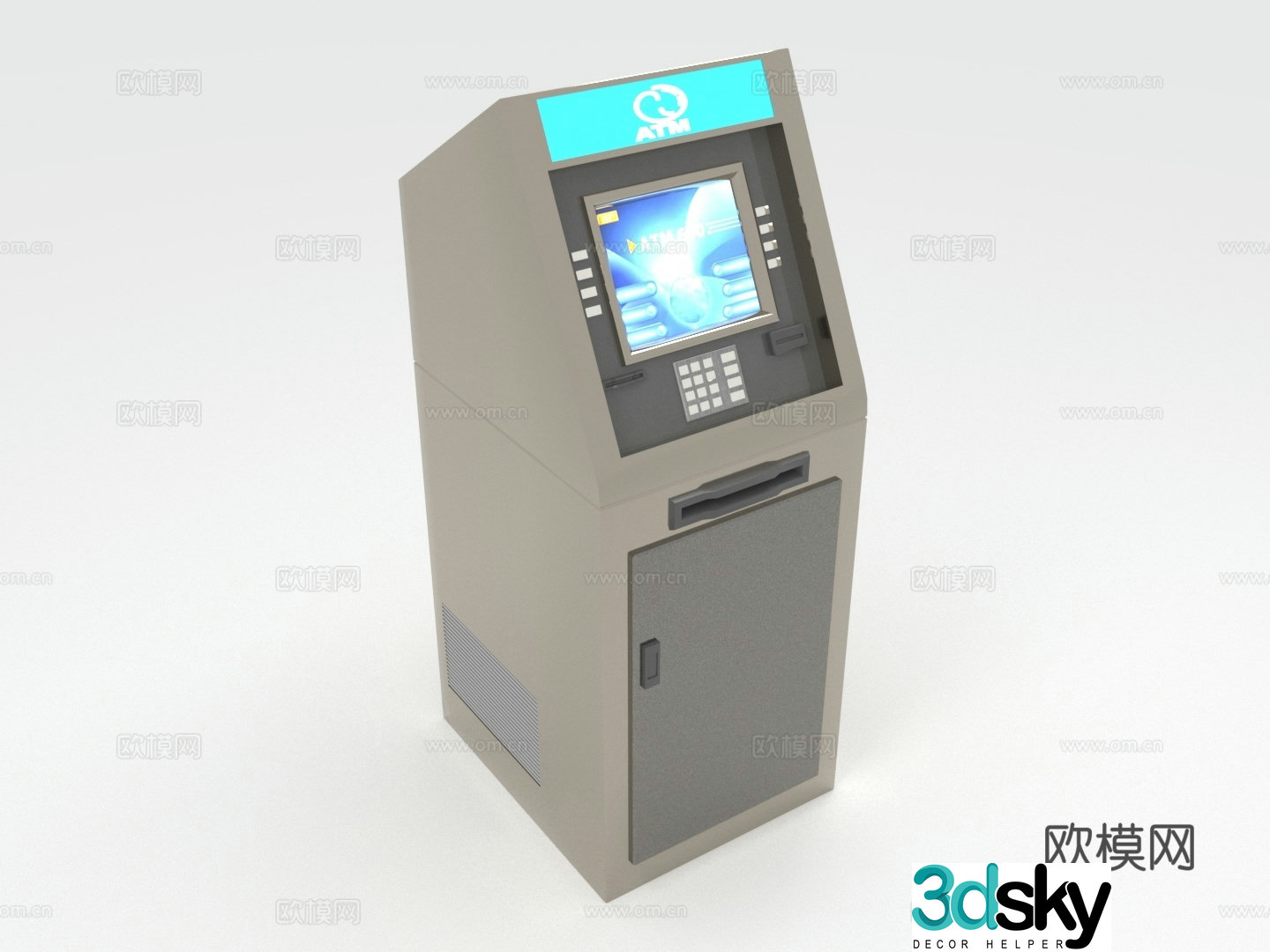 Teller machine, bank self-service equipment, ATM machine, cash deposit and withdrawal machine 3D model