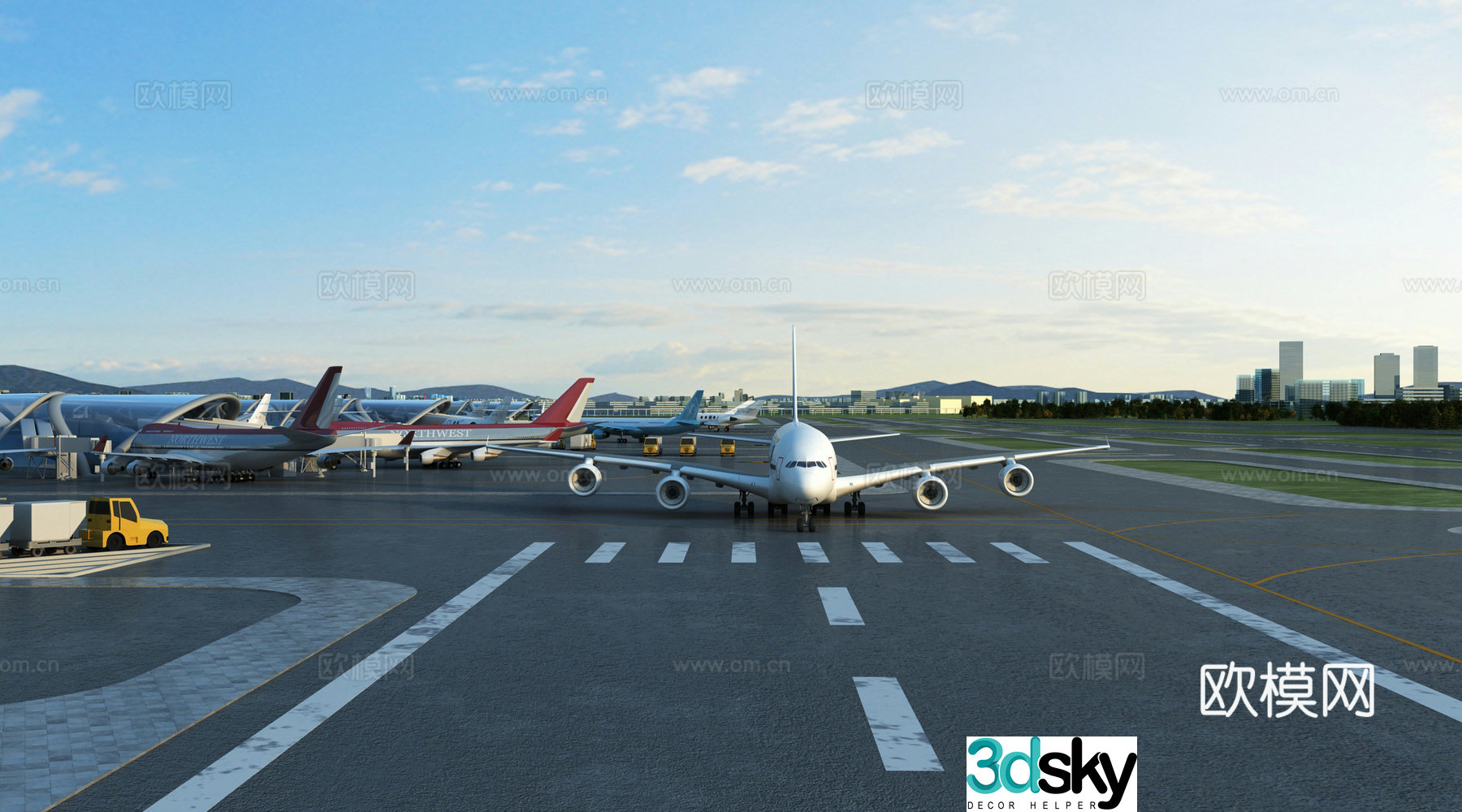 modern airport animation airport scene airport aircraft animation airport building airport 3d model