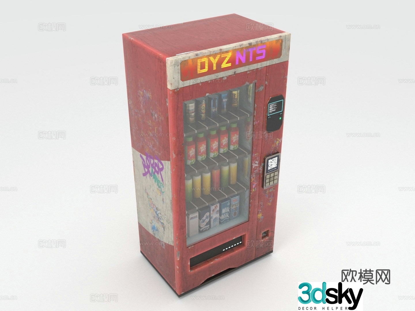 Vending machine beverage vending machine 3d model