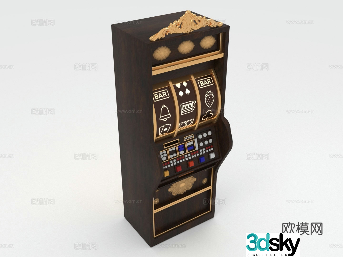 Slot machine gambling machine game machine entertainment equipment 3d model