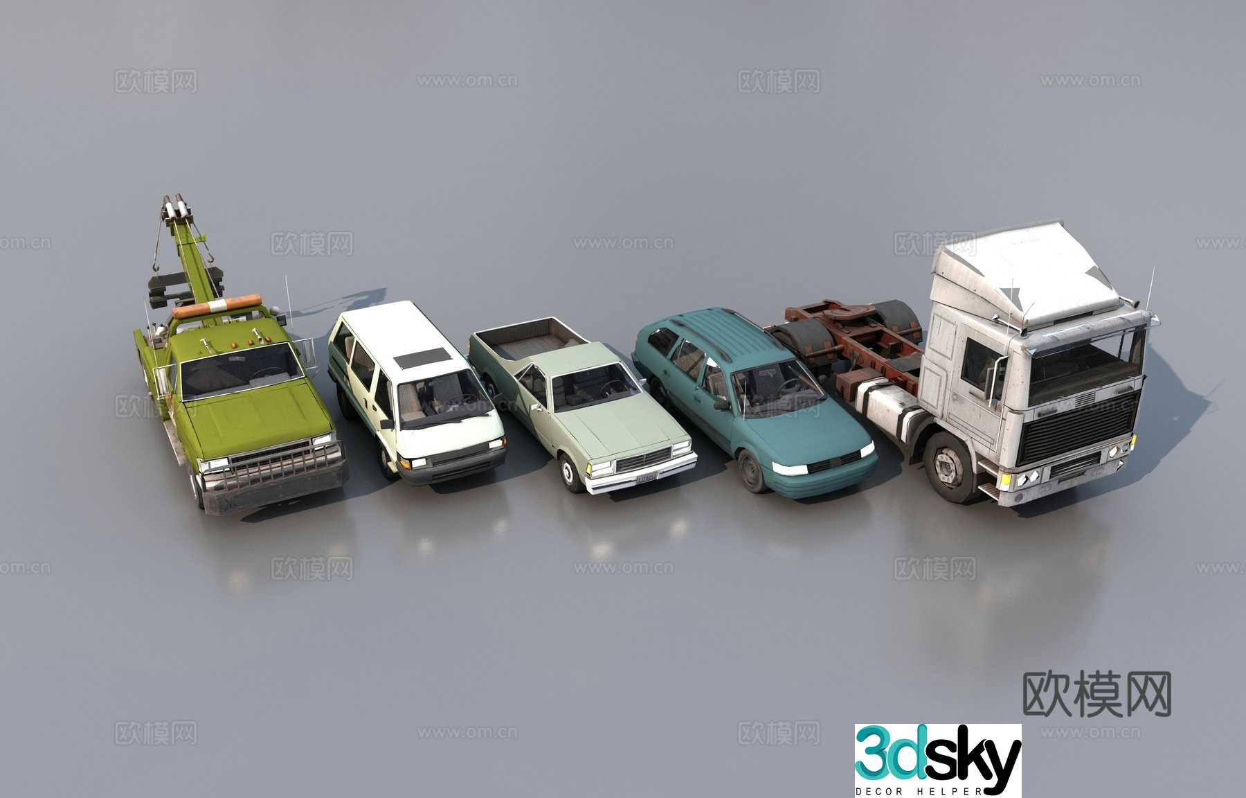 Pickup truck van 3d model