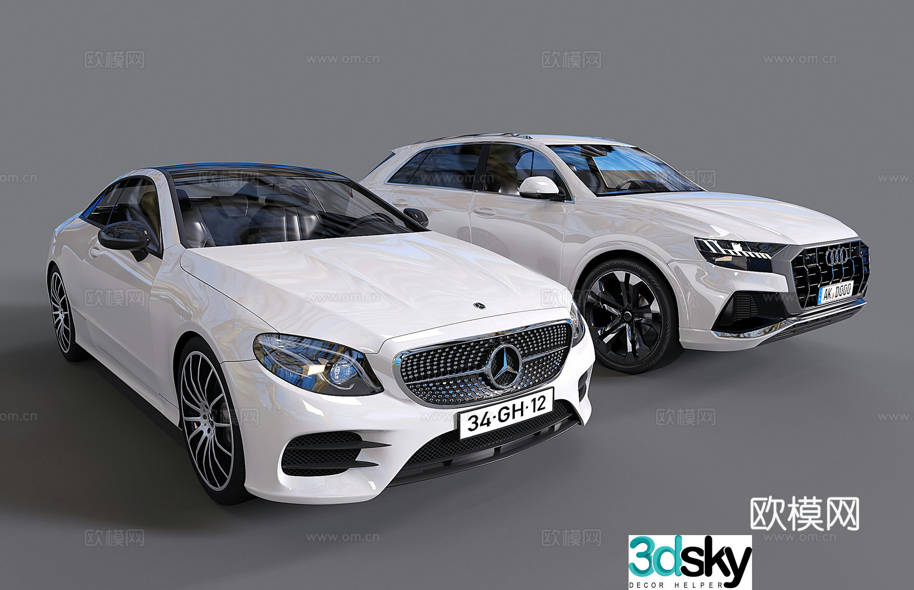 Hyundai car Mercedes Benz sedan Audi off-road vehicle SUV 3d model