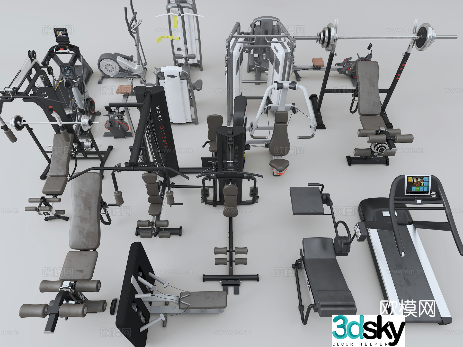 Fitness equipment 3d model