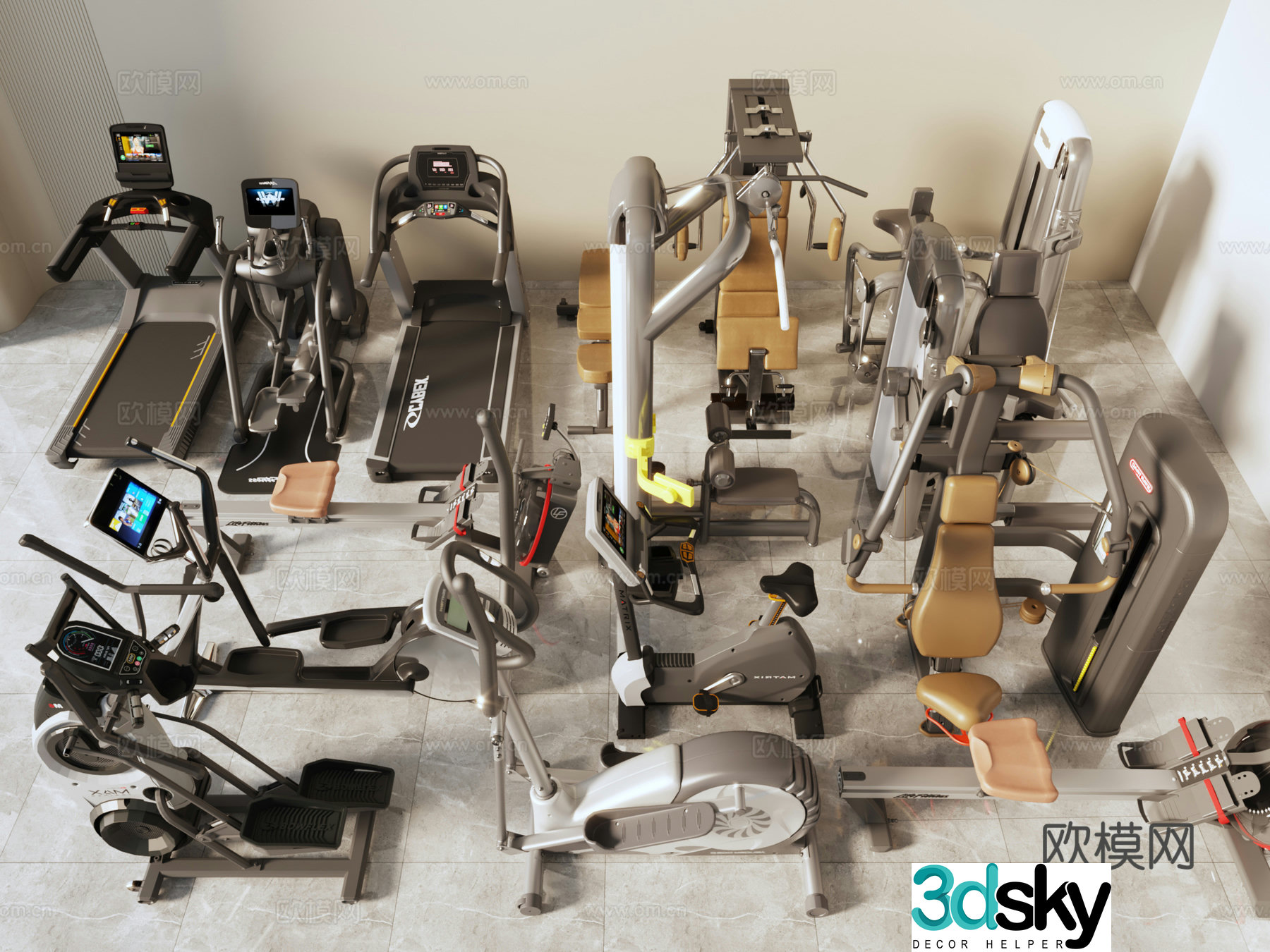 Fitness equipment 3d model