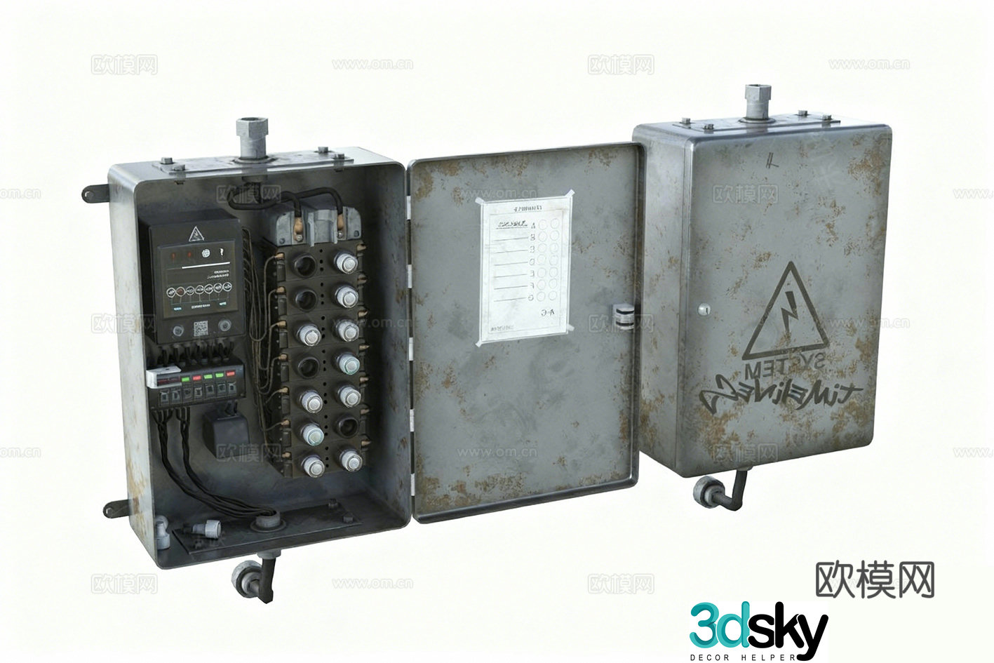 Modern distribution box cabinet 3d model