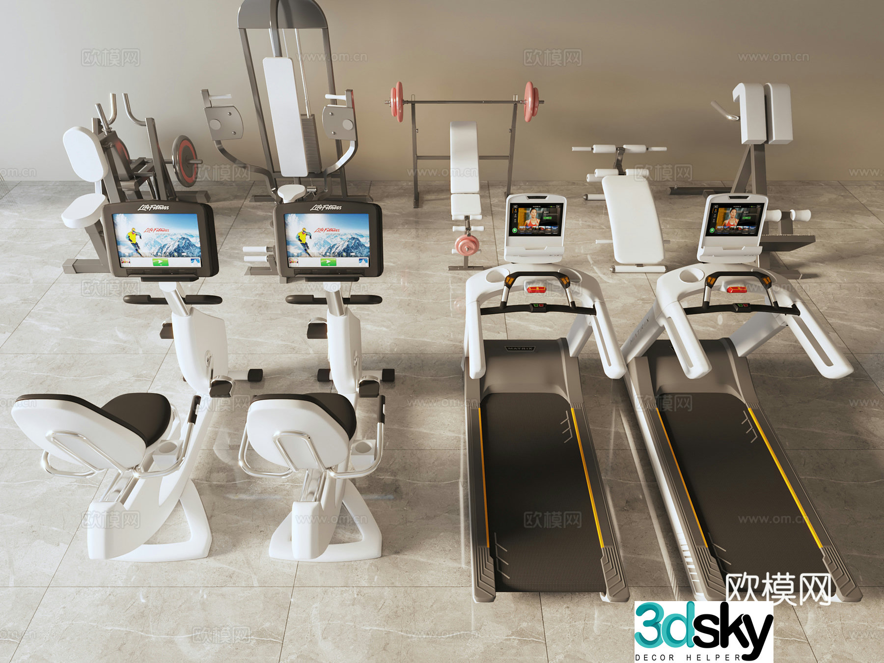 Fitness equipment 3d model