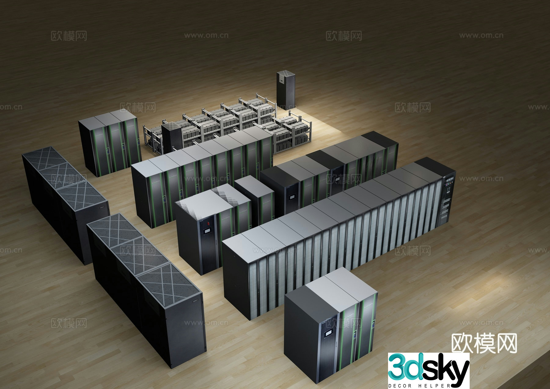 Other machine rooms, workshop aisles, machine room space equipment, machine room corridors, machine room aisles, modern machine room 3D models