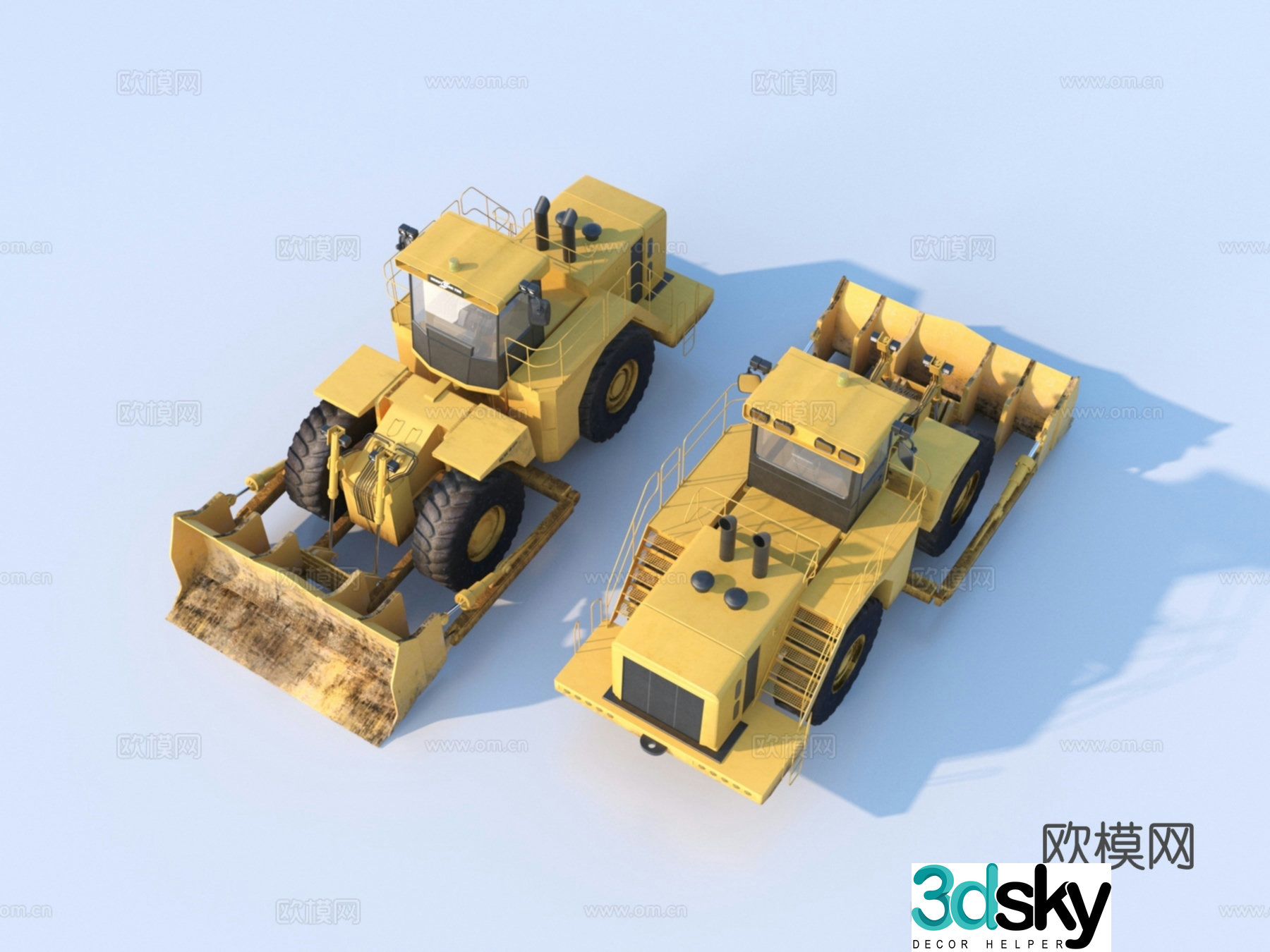 Engineering vehicle bulldozer 3d model