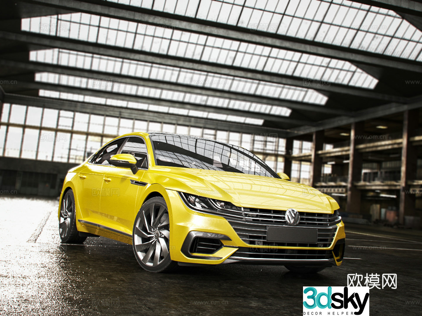 Hyundai 2019 Volkswagen CC car coupe 3d model