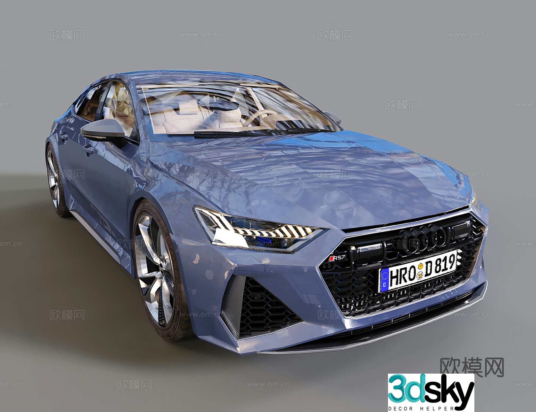 modern car sedan 3d model