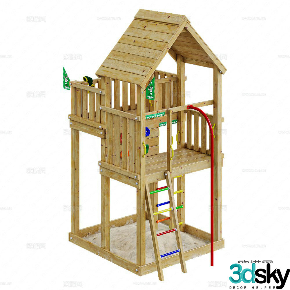 Climbing frame slide 3d model