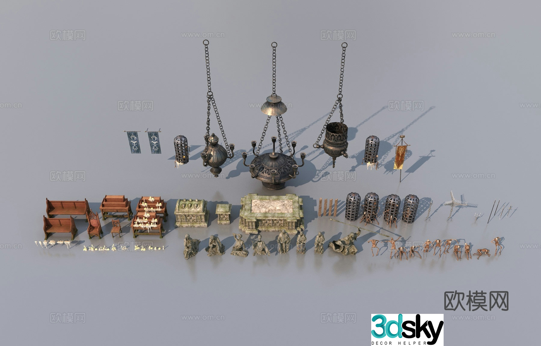 Dark style item 3d model