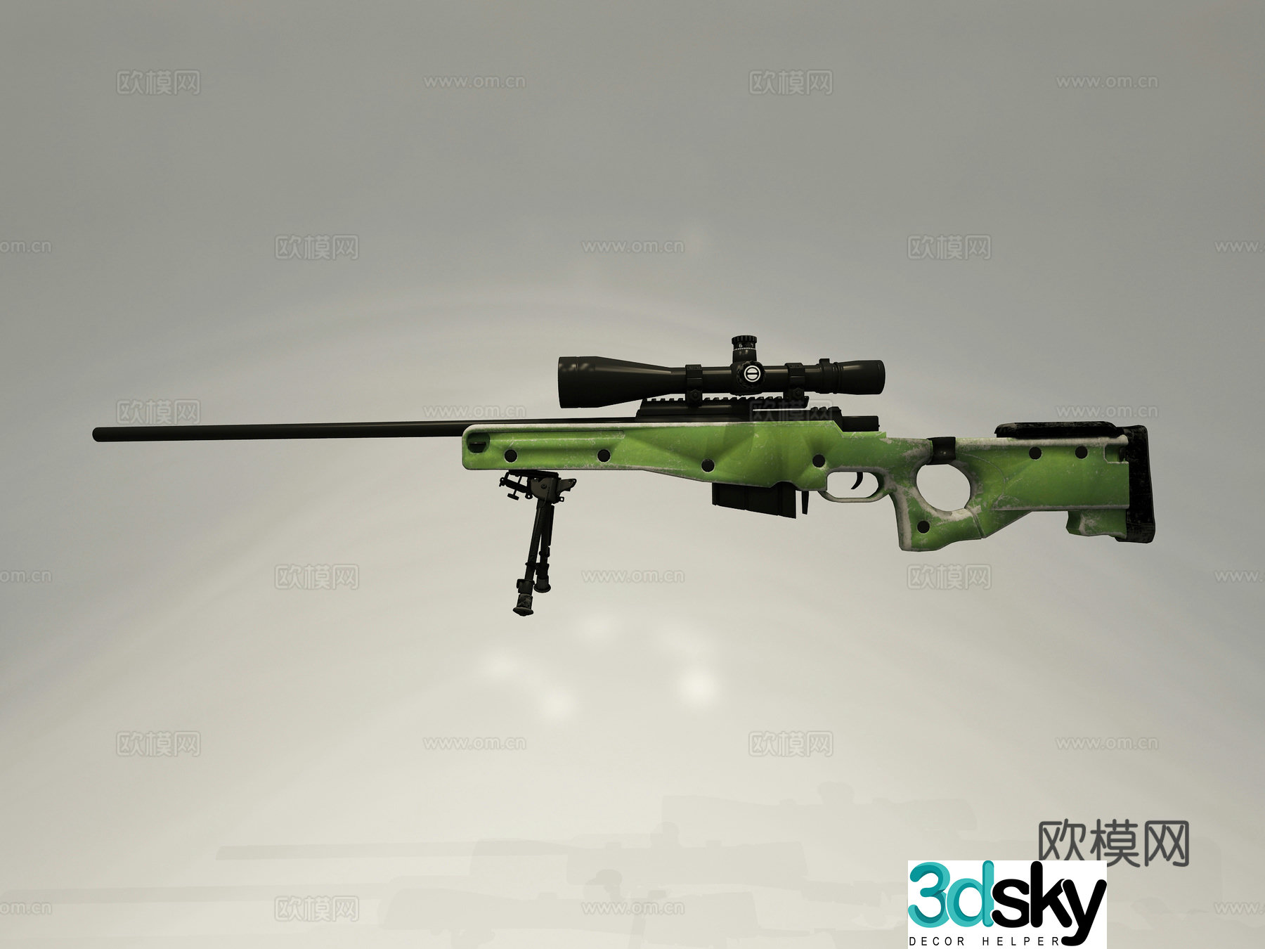 Modern AWM sniper rifle 3d model