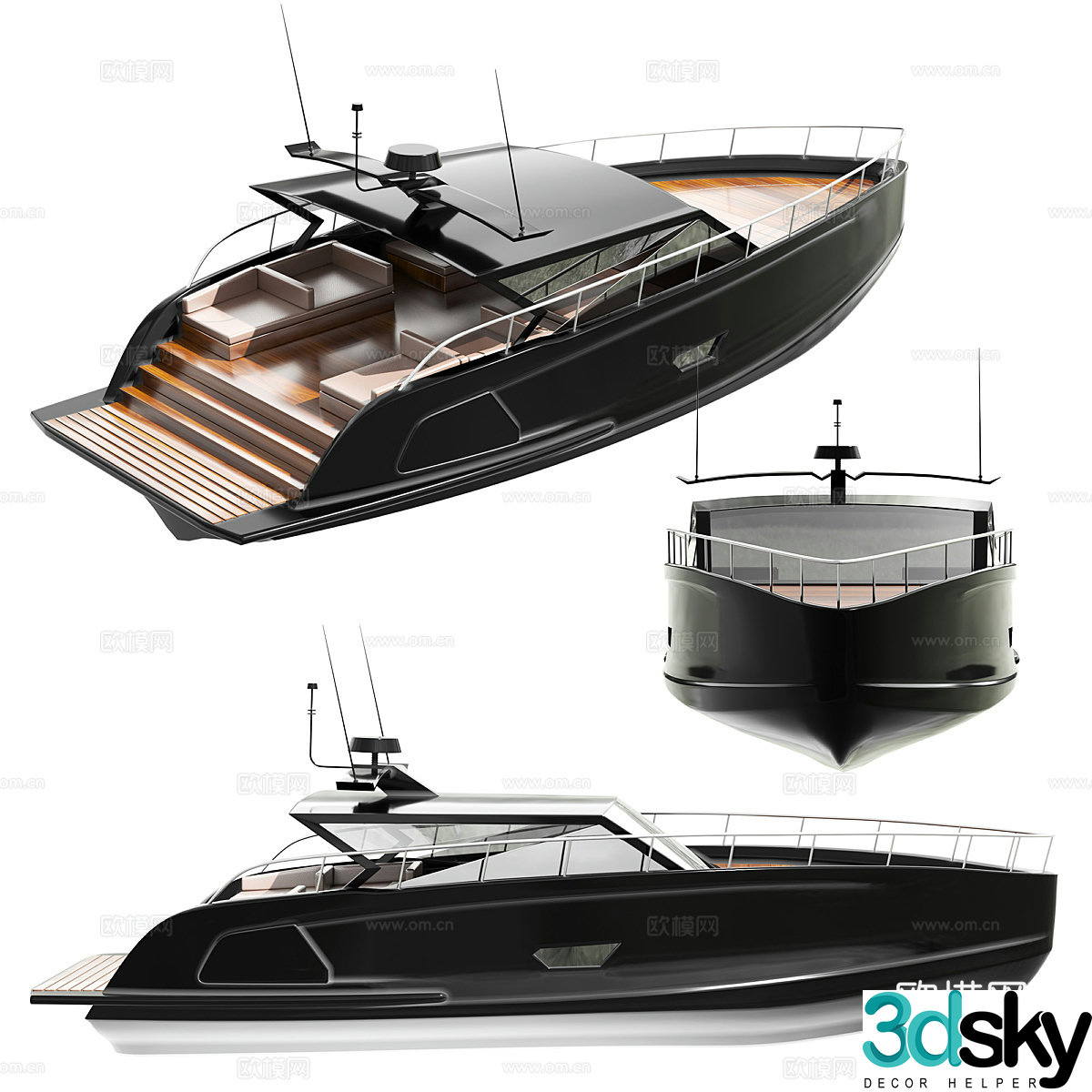 yacht 3d model