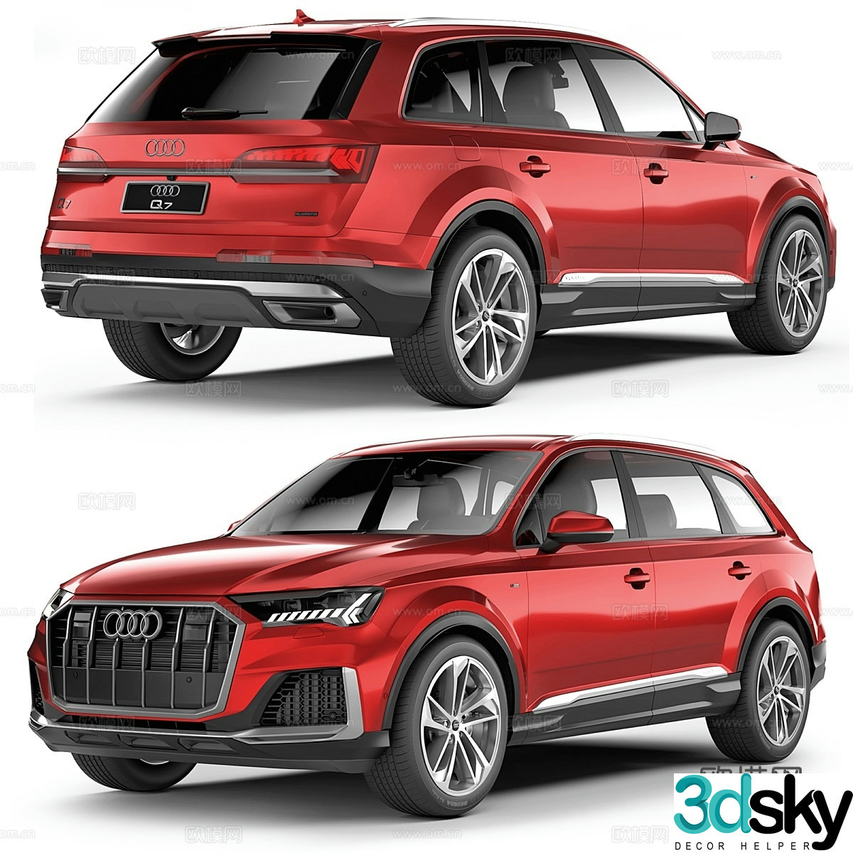 Audi Q7 S-Line 2020 3d model