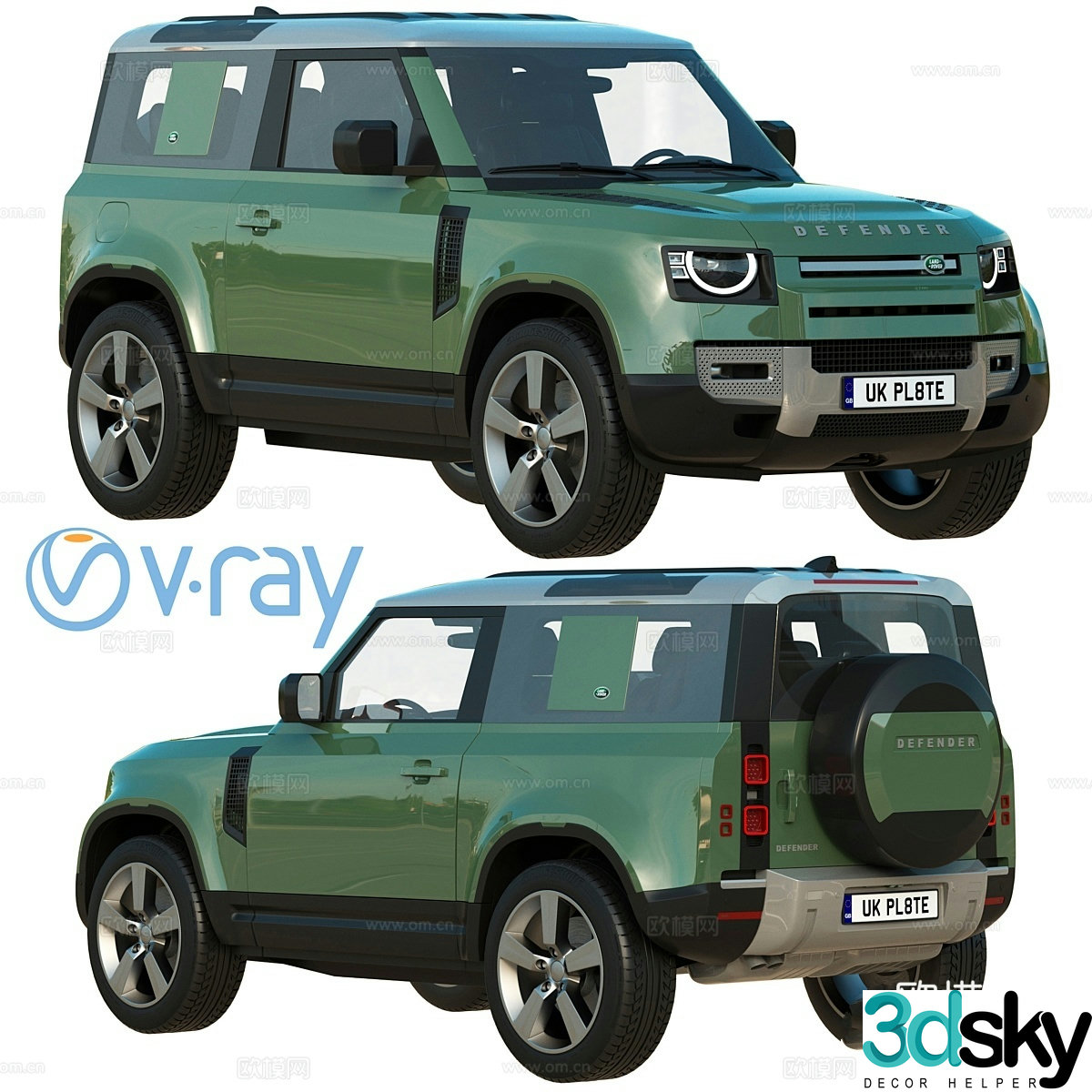 Land Rover Defender 90 2020 3D model