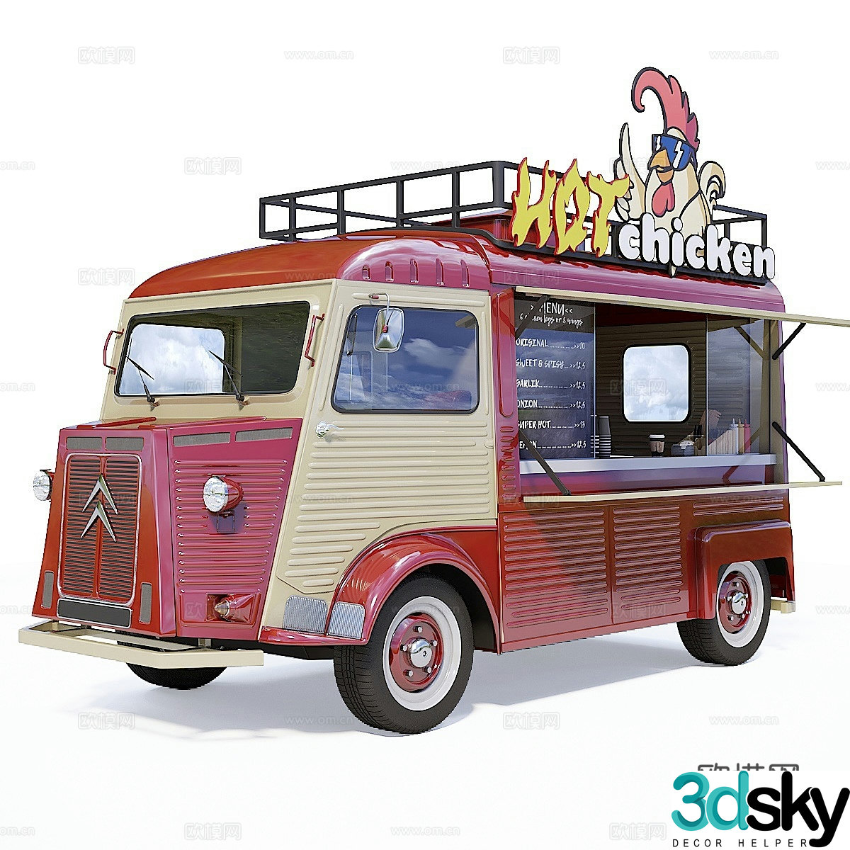 Citroën H-type dining car 3d model