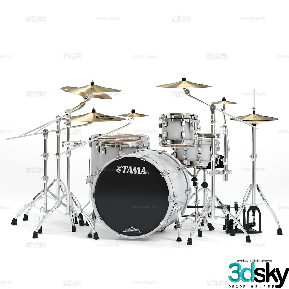 Tama Performer drum set 3d model
