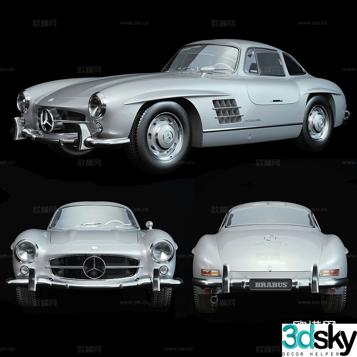 Mercedes-Benz 300 SL coupe 3d model