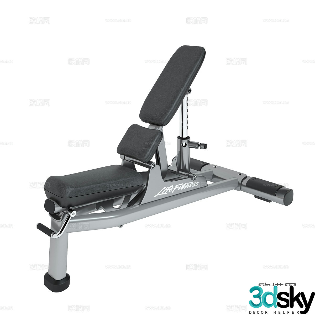 Life Fitness Signature Series Multifunctional Adjustable Sleeper 3d Model 3d Model