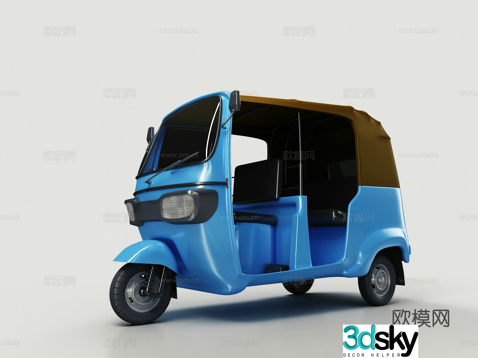 tuk tuk tricycle tricycle motorcycle indian 3d model