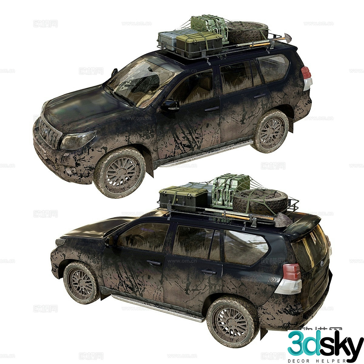 Toyota Land Cruiser Prado 3d model