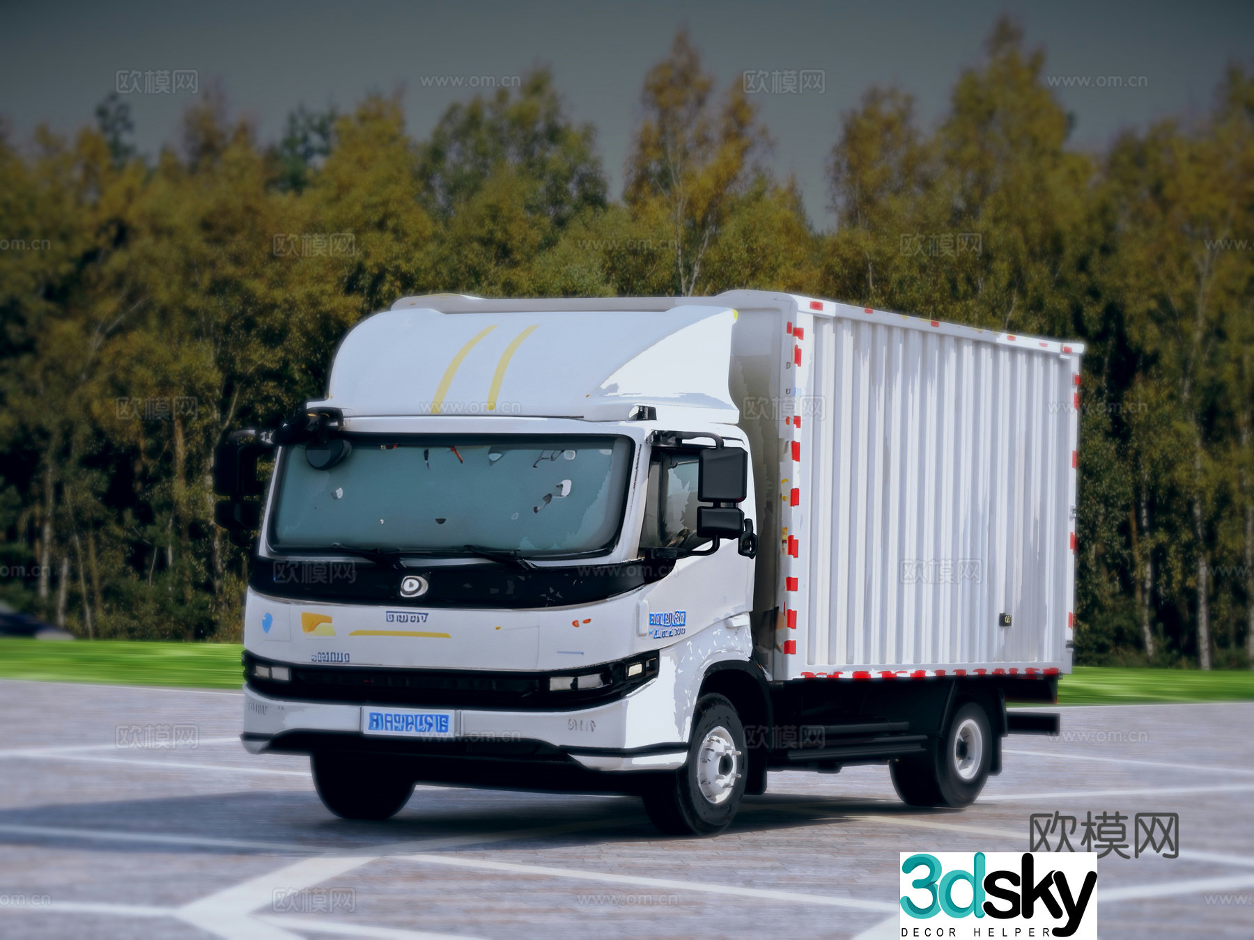 Car Truck Light Truck Logistics Vehicle Remote Xingzhi Logistics Truck Truck 3D Model
