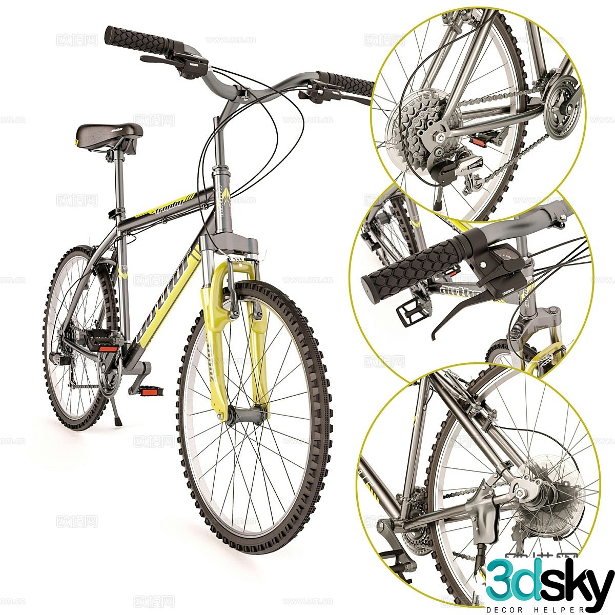 mountain bike author trophy 3d model