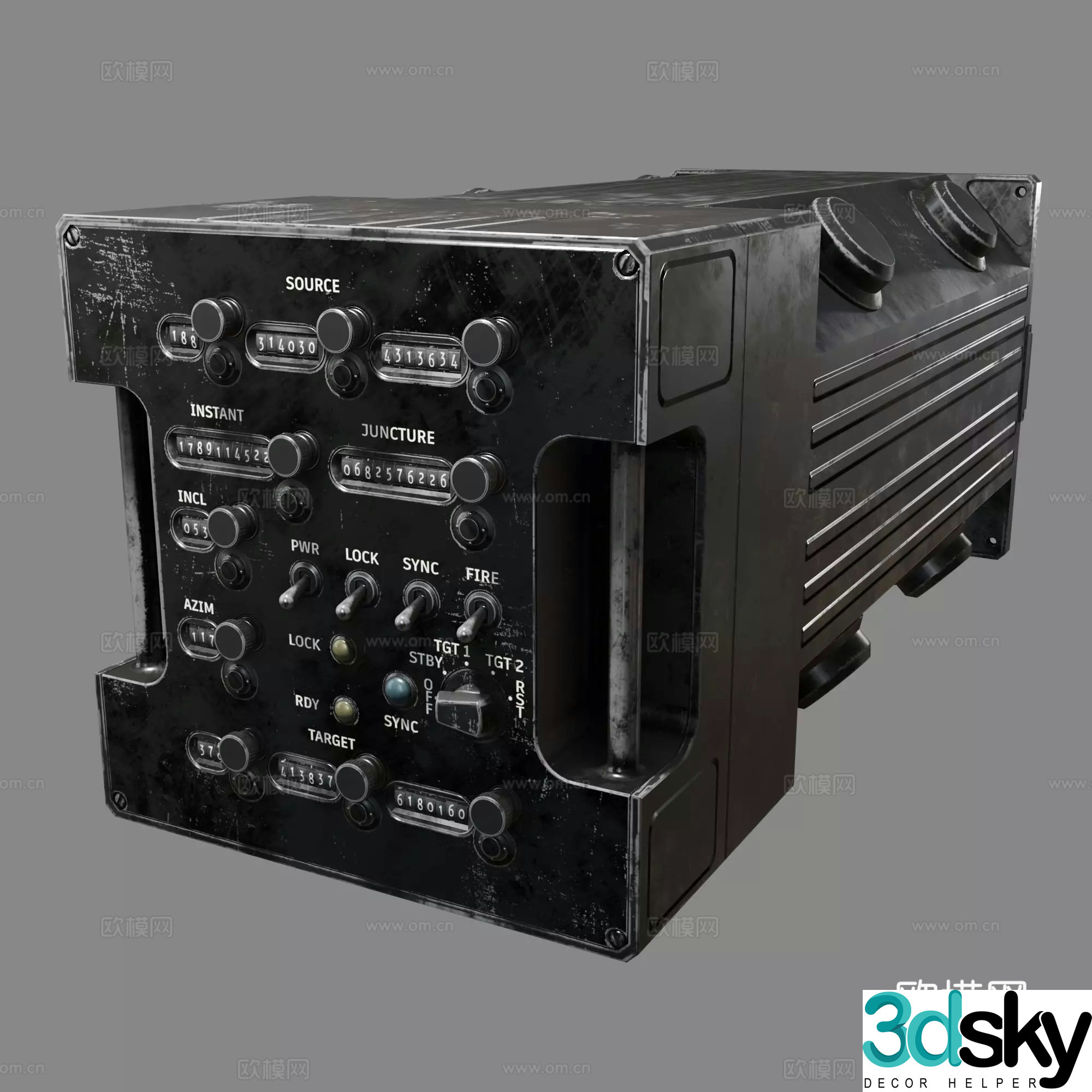 Equipment instrument console 3d model