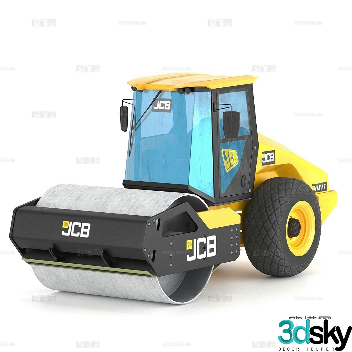 JCB VM117 paver 3d model