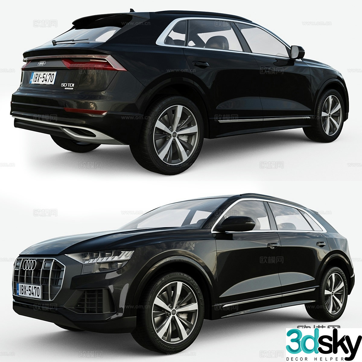 Audi Q8 2018 3d model
