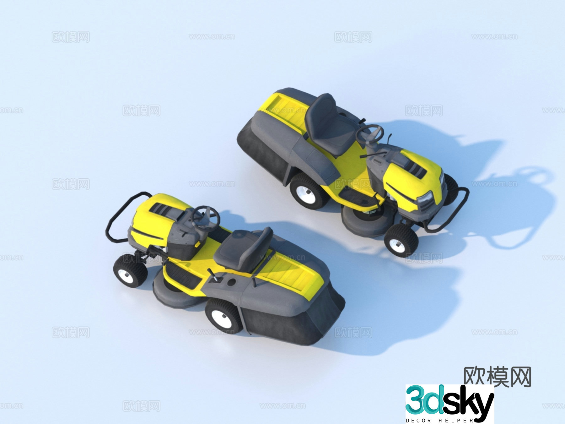 Cleaning truck sweeper 3d model