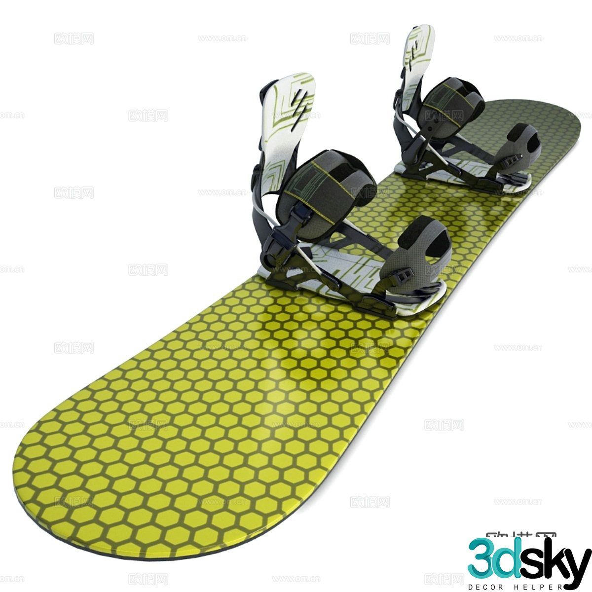 Snowboard equipment 3d model