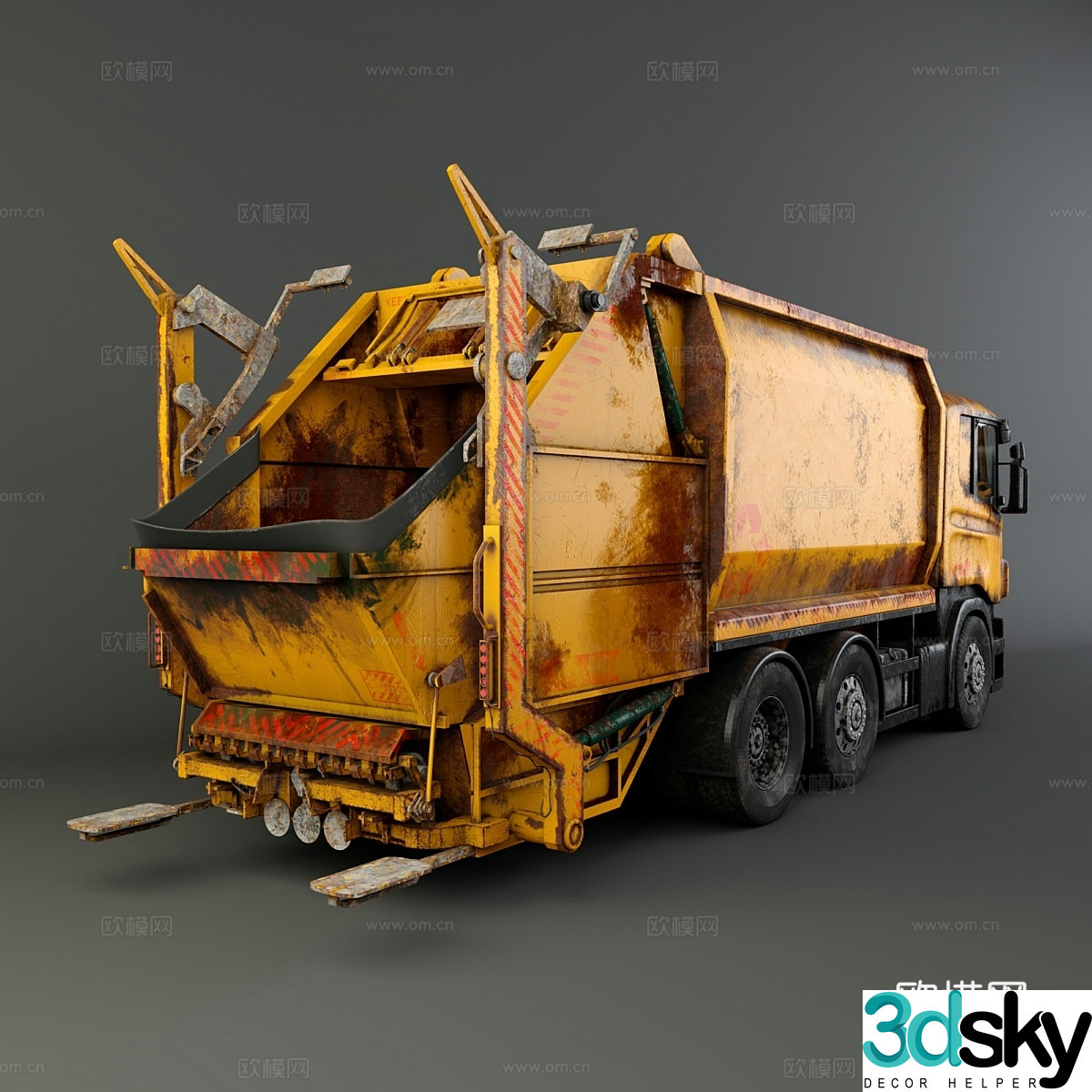 Garbage truck 3d model