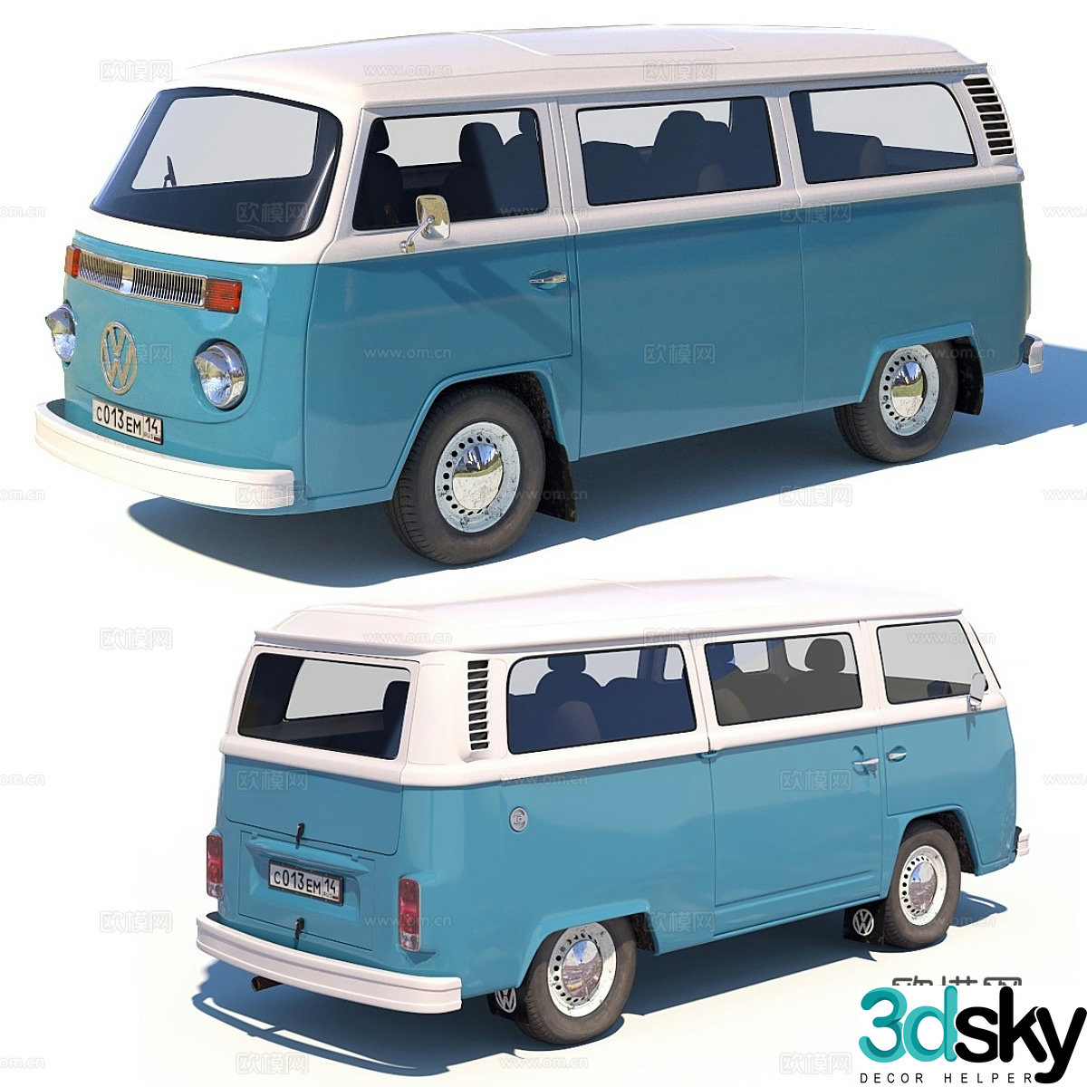 Volkswagen T2 3d model