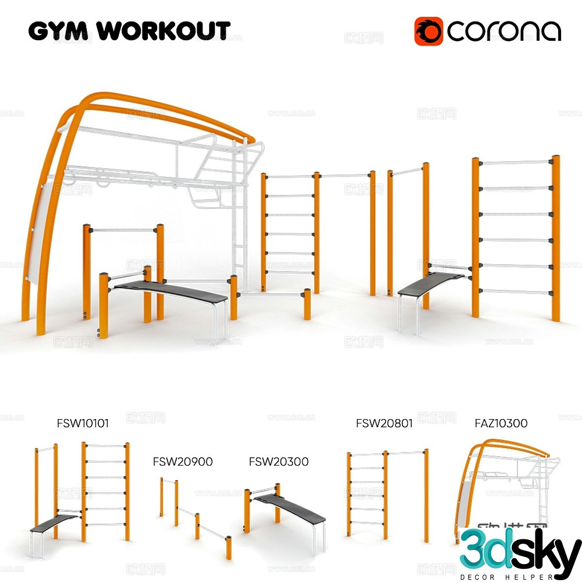 KOMPAN. Cool gym 3d model